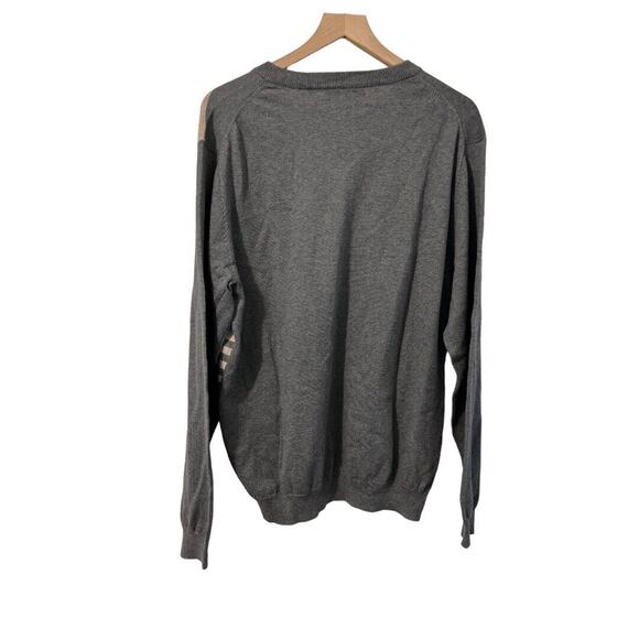 Pronto Uomo Cotton Cashmere Gray Beige Long Sleeve V-Neck Sweater Mens XL - Picture 6 of 6
